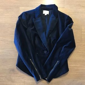 NWT Hinge Blue Velvet Blazer